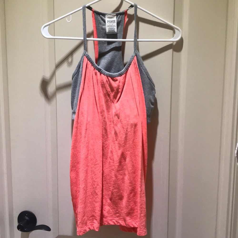 PINK TankTop with built in sports bra